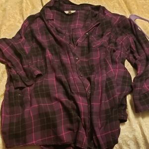 SOLD Flannel top.  SOLD